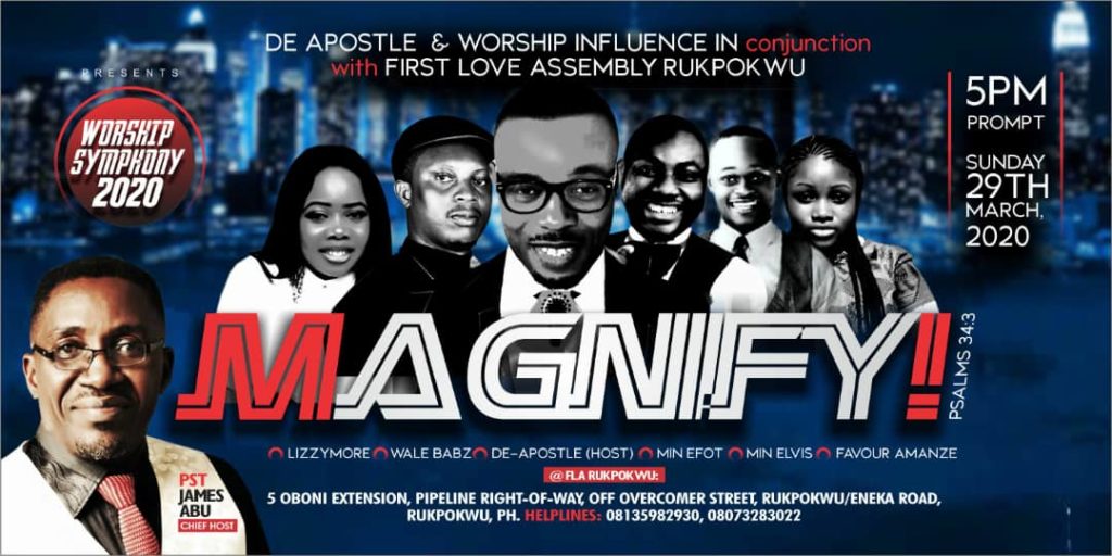 De-Apostle & "Worship Influence" are also gearing up for a music concert